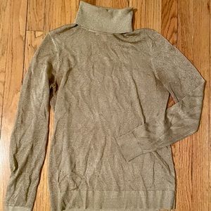 Michael Kors Sheer Glitter Turtleneck